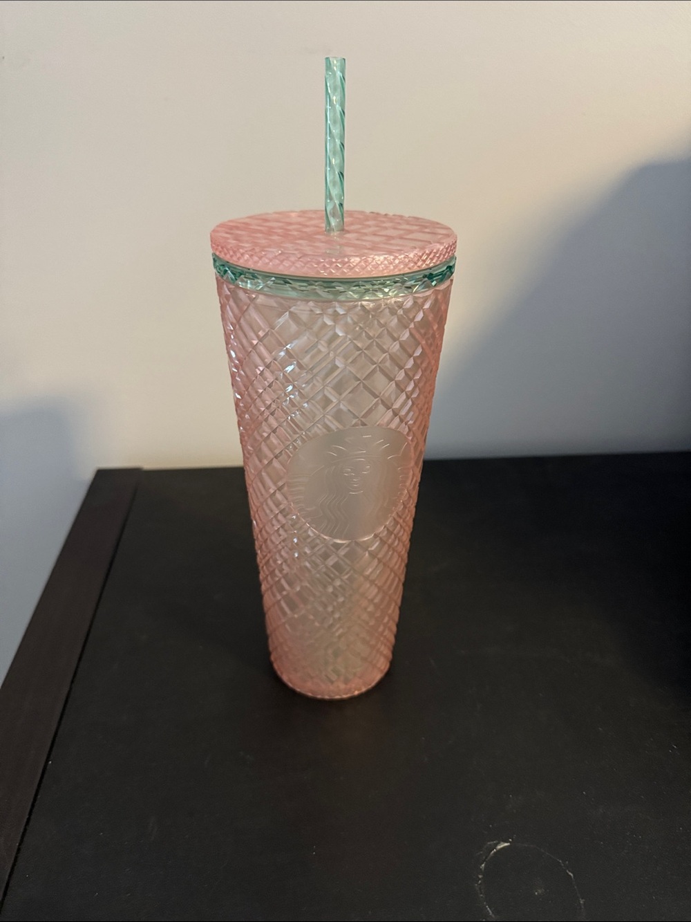 Starbucks Pink Textured Tumbler with Straw